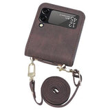 Hybrid Cover Samsung Galaxy Z Flip4 med Kortholder - Brun