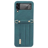 Hybrid Cover Samsung Galaxy Z Flip4 med Kortholder - Grøn