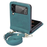 Hybrid Cover Samsung Galaxy Z Flip4 med Kortholder - Grøn
