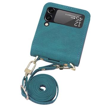 Hybrid Cover Samsung Galaxy Z Flip4 med Kortholder - Grøn