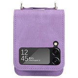Hybrid Cover Samsung Galaxy Z Flip4 med Kortholder - Lilla
