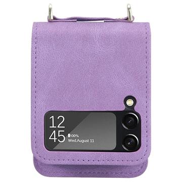 Hybrid Cover Samsung Galaxy Z Flip4 med Kortholder - Lilla