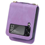 Hybrid Cover Samsung Galaxy Z Flip4 med Kortholder - Lilla