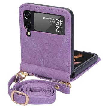 Hybrid Cover Samsung Galaxy Z Flip4 med Kortholder - Lilla