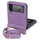 Hybrid Cover Samsung Galaxy Z Flip4 med Kortholder - Lilla