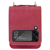 Hybrid Cover Samsung Galaxy Z Flip4 med Kortholder - Rød