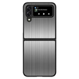 Samsung Galaxy Z Flip4 Hybrid Cover i Rustfrit Stål - Sort