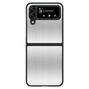 Samsung Galaxy Z Flip4 Hybrid Cover i Rustfrit Stål - Sølv