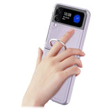 Samsung Galaxy Z Flip4 Cover med Metal Ring - Klar