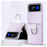 Samsung Galaxy Z Flip4 Cover med Metal Ring - Klar