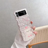 Samsung Galaxy Z Flip4 Stilfuldt TPU Cover med bølget kant - kat