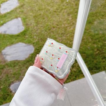 Samsung Galaxy Z Flip4 Stilfuldt TPU Cover med bølget kant - blomster