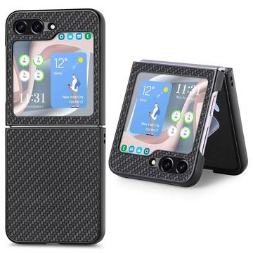 Samsung Galaxy Z Flip5 Hybrid Cover - Karbonfiber - Sort