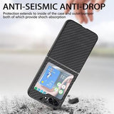 Samsung Galaxy Z Flip5 Hybrid Cover - Karbonfiber - Sort