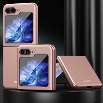 Samsung Galaxy Z Flip5 Gummibelagt Plastik Cover - Rødguld
