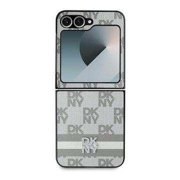 Samsung Galaxy Z Flip6/Z Flip7 FE DKNY Ternet Mønster og Stribe Cover - Beige