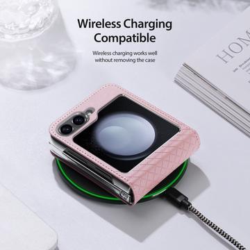 Samsung Galaxy Z Flip6/Z Flip7 FE Dux Ducis Bril Flip Cover - Pink