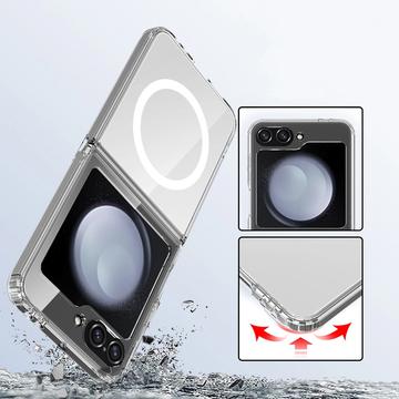 Samsung Galaxy Z Flip6/Flip7 FE Tech-Protect Flexair Magnetisk Hybrid Cover - Gennemsigtig
