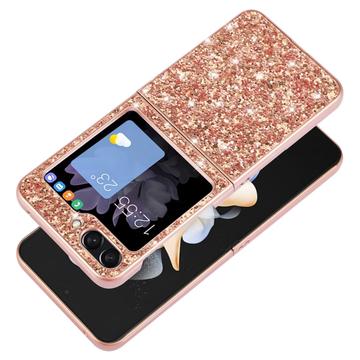 Samsung Galaxy Z Flip6/Z Flip7 FE Glitter Series Hybrid Cover - Blå