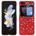 Samsung Galaxy Z Flip6/Z Flip7 FE Glitter Series Hybrid Cover - Rød