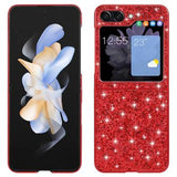 Samsung Galaxy Z Flip6/Z Flip7 FE Glitter Series Hybrid Cover - Rød
