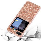 Samsung Galaxy Z Flip6/Z Flip7 FE Glitter Series Hybrid Cover - Rød
