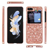 Samsung Galaxy Z Flip6/Z Flip7 FE Glitter Series Hybrid Cover - Rød