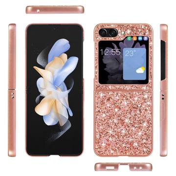 Samsung Galaxy Z Flip6/Z Flip7 FE Glitter Series Hybrid Cover - Rød
