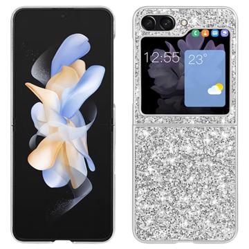 Samsung Galaxy Z Flip6/Z Flip7 FE Glitter Series Hybrid Cover - Sølv