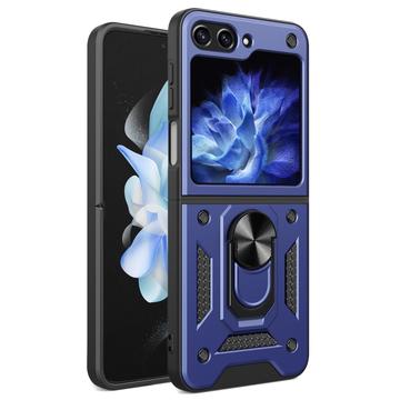 Samsung Galaxy Z Flip6/Z Flip7 FE Hybrid Cover med Ring Holder - Blå