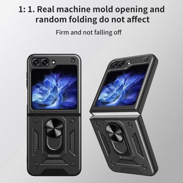 Samsung Galaxy Z Flip6/Z Flip7 FE Hybrid Cover med Ring Holder - Blå