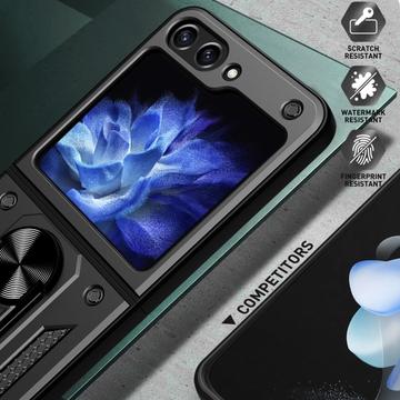 Samsung Galaxy Z Flip6/Z Flip7 FE Hybrid Cover med Ring Holder - Blå