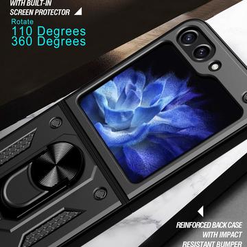 Samsung Galaxy Z Flip6/Z Flip7 FE Hybrid Cover med Ring Holder - Blå