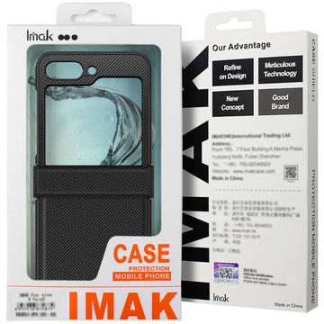 Samsung Galaxy Z Flip6/Z Flip7 FE Imak Ruiyi Hybrid Cover - Karbonfiber - Sort
