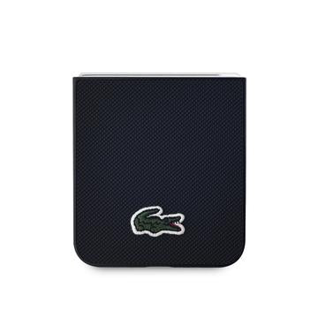 Samsung Galaxy Z Flip6/Z Flip7 Lacoste Iconic Petit Pique Woven Logo Cover - Sort