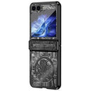 Samsung Galaxy Z Flip6/Z Flip7 FE Mechanical Legend Galvaniseret plastik cover - Sort