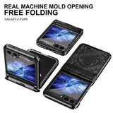 Samsung Galaxy Z Flip6/Z Flip7 FE Mechanical Legend Galvaniseret plastik cover - Sort