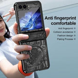 Samsung Galaxy Z Flip6/Z Flip7 FE Mechanical Legend Galvaniseret plastik cover - Sort