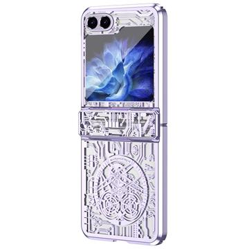 Samsung Galaxy Z Flip6/Z Flip7 FE Mechanical Legend Galvaniseret plastik cover - Lilla