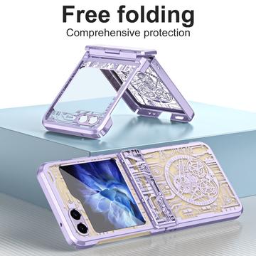 Samsung Galaxy Z Flip6/Z Flip7 FE Mechanical Legend Galvaniseret plastik cover - Lilla