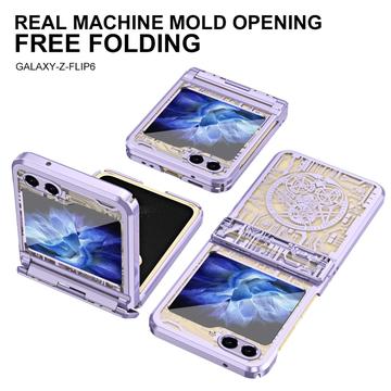 Samsung Galaxy Z Flip6/Z Flip7 FE Mechanical Legend Galvaniseret plastik cover - Lilla