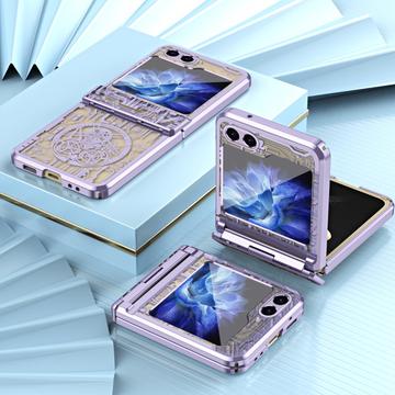 Samsung Galaxy Z Flip6/Z Flip7 FE Mechanical Legend Galvaniseret plastik cover - Lilla