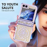 Samsung Galaxy Z Flip6/Z Flip7 FE Mechanical Legend Galvaniseret plastik cover - Lilla