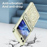 Samsung Galaxy Z Flip6/Z Flip7 FE Mechanical Legend Galvaniseret plastik cover - Grøn