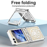 Samsung Galaxy Z Flip6/Z Flip7 FE Mechanical Legend Galvaniseret plastik cover - Sølv
