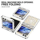 Samsung Galaxy Z Flip6/Z Flip7 FE Mechanical Legend Galvaniseret plastik cover - Sølv
