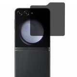 Samsung Galaxy Z Flip6/Z Flip7 FE Privacy Full Cover Skærmbeskyttelse Hærdet Glas - Sort Kant