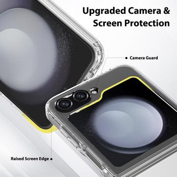 Samsung Galaxy Z Flip6/Z Flip7 FE Ridsefast Hybrid Cover - Gennemsigtig