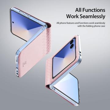 Samsung Galaxy Z Flip7 Dux Ducis Bril Flip Cover - Pink