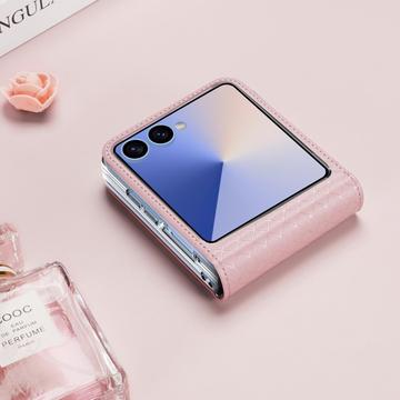 Samsung Galaxy Z Flip7 Dux Ducis Bril Flip Cover - Pink